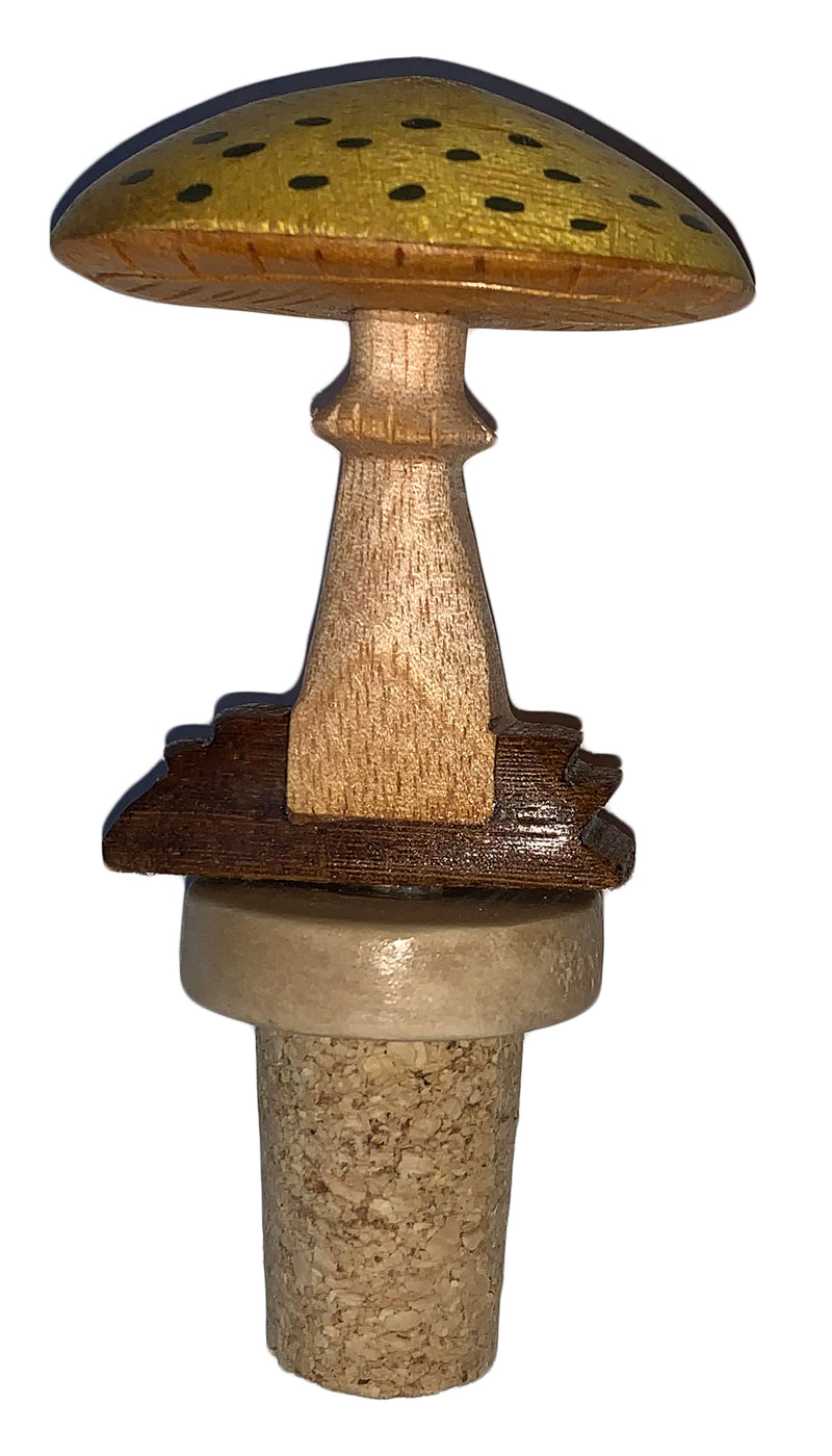 Flaschenkorken Pilz aus Holz gemischt im 8er Set