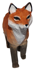 Handgeschnitzter Fuchs aus Holz ca. 10 cm bemalt