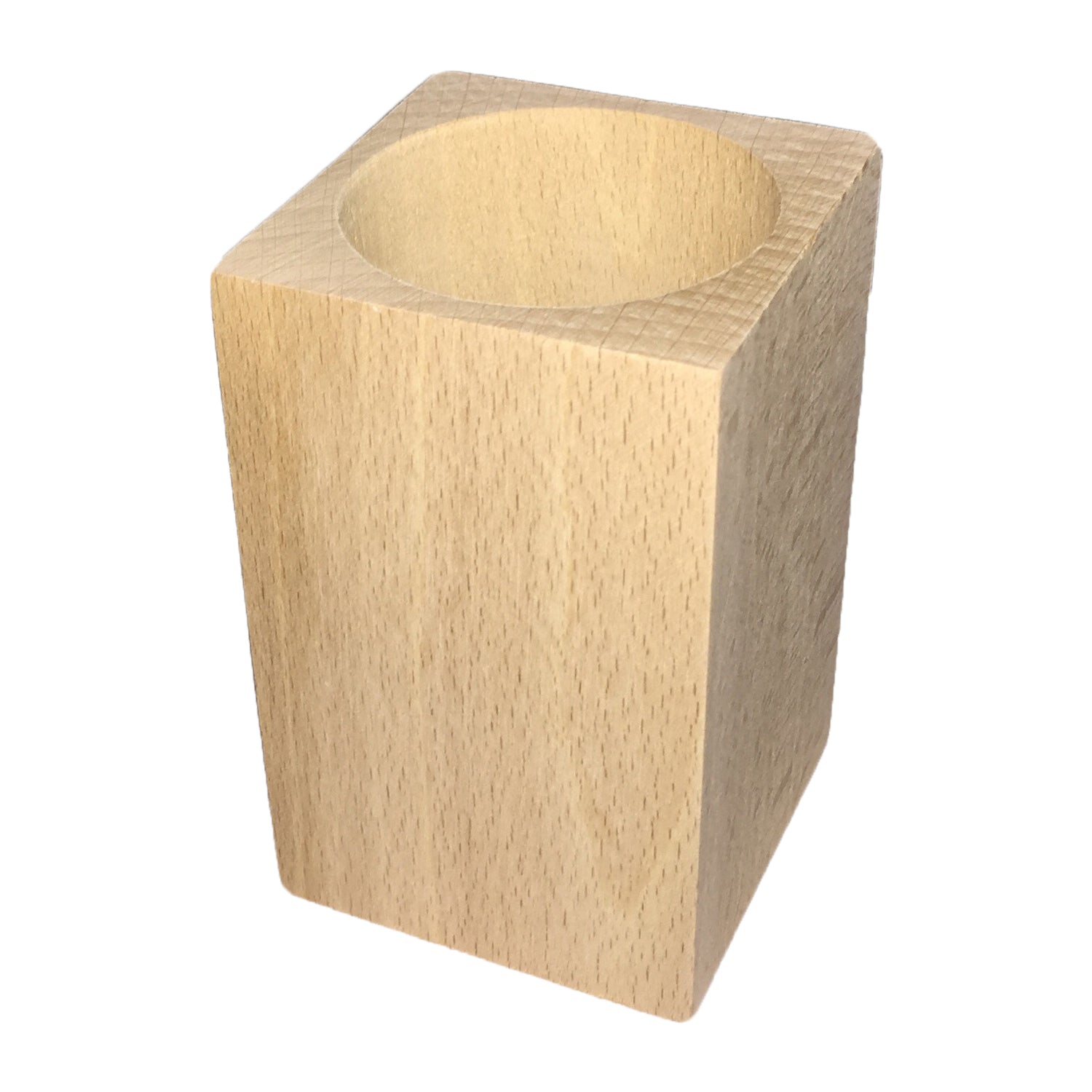 Holzbecher/Stiftehalter eckig