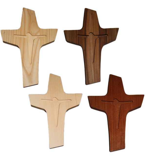 Kreuz "Jesus" aus Holz 21x14x1,5 cm