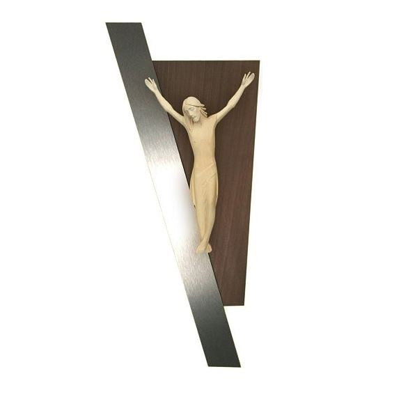 Kreuz "Christus Art" aus Holz geschnitzt 35x15 cm