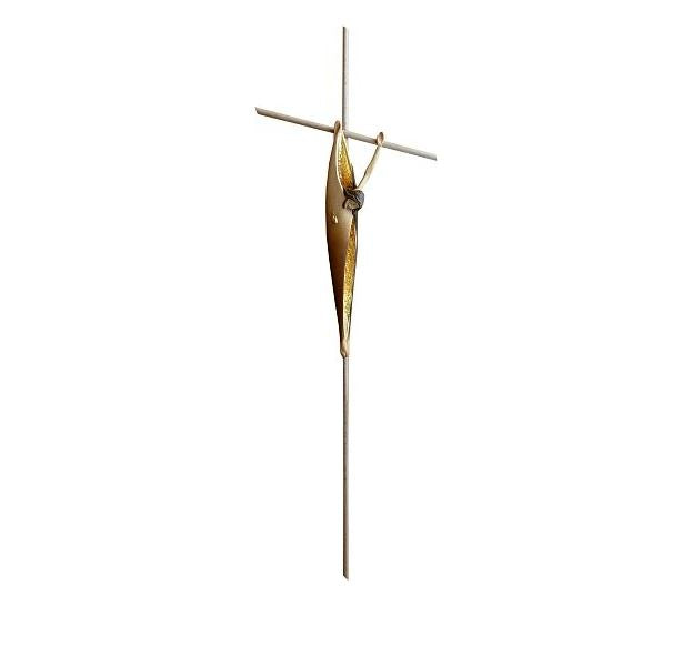 Kreuz "Korn Christus" aus Holz geschnitzt