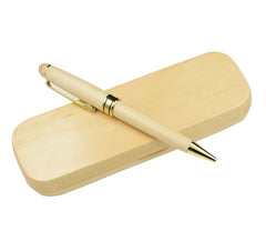 Kugelschreiber aus Ahornholz mit/ohne Etui