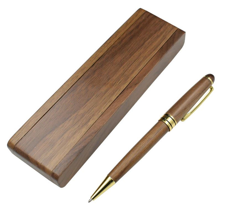 Kugelschreiber aus Nussholz mit/ohne Etui