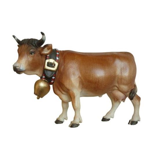 Kuh mit Glocke aus Holz