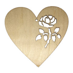 Valentinstagsherz aus Holz einfach Nr. 5 zum Beschriften, 9,5x9x0,3 cm