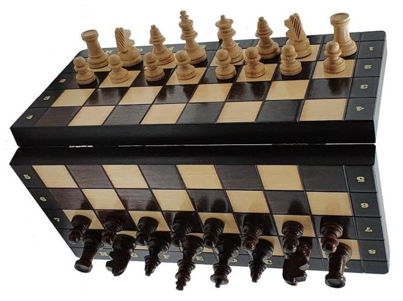 Schach magnetisch mit Figuren, Magnetic M270 aus Holz, Schachspiel 27x27x2 cm
