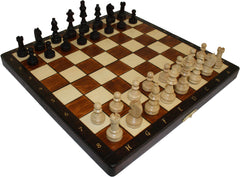 Schach magnetisch mit Figuren, Nr. 140 aus Holz, Schachspiel 28x28x2 cm