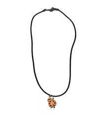 Halsketten Marienkäfer aus Holz mit Kristallsteinen, Schmuck aus Holz Nr. B138