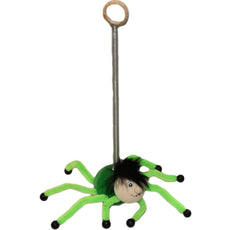 Schwingfigur Spinne grün aus Holz Nr. 1