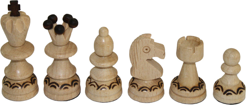 Schach mit Figuren, Nr. 134A aus Holz, Schachspiel 30x30x2,5 cm