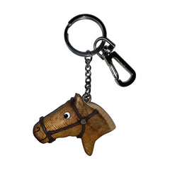 Schlüsselanhänger Pferd braun aus Holz Nr. 019.164