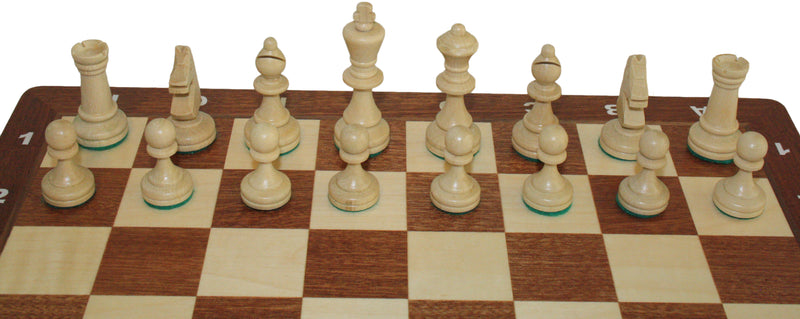 Turnier Schach mit Figuren 3, Nr. 93 aus Holz, Schachspiel 35x35x2,5 cm