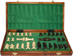 Turnier Schach mit Figuren 4, Nr. 94 aus Holz, Schachspiel 42x42x2,5 cm