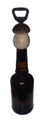 Flaschenöffner und Flaschenabdeckung Steinpilz aus Buchenholz