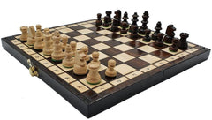 Schach mit Figuren, Classic 270 aus Holz, Schachspiel 27,5x27,5x2,2 cm