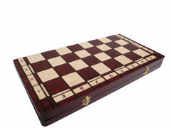 Turnier Schach mit Figuren 8, Nr. 98 aus Holz, Schachspiel 55x55x3,5 cm