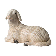 Schaf liegend links aus Ahornholz, Krippenfiguren 