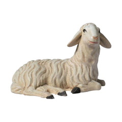 Schaf liegend rechts aus Ahornholz, Krippenfiguren 