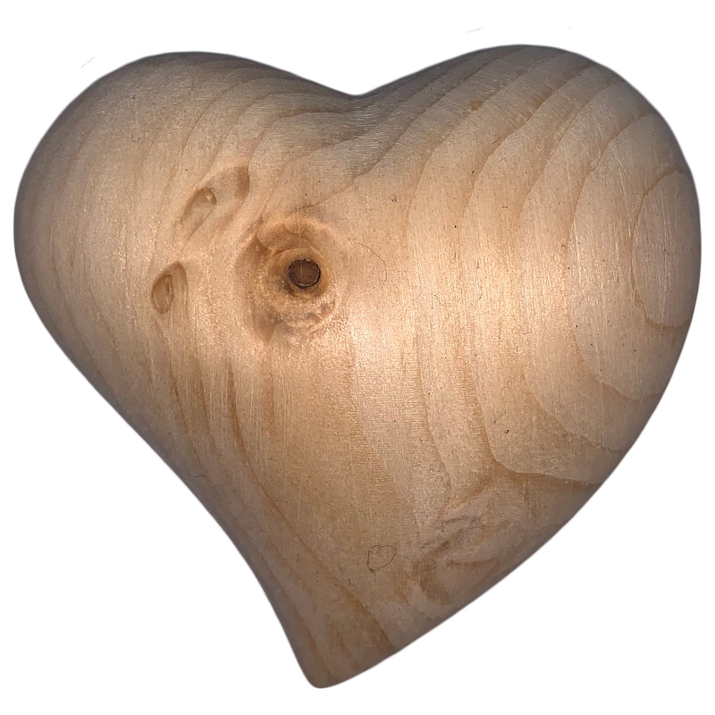 Handschmeichler Herz aus Zirbenholz, naturbelassen